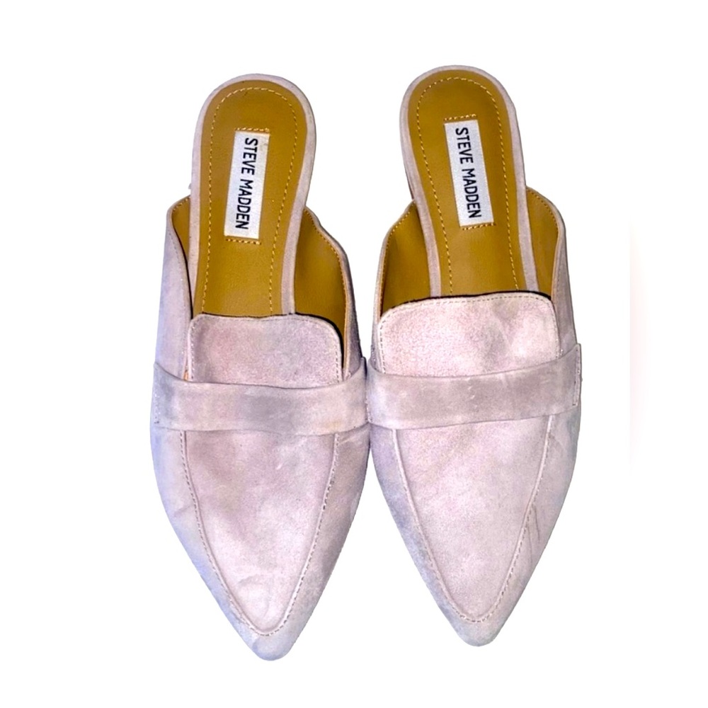 Steve Made Taupe Gray Suede Mule Slide On Shoes Women’s Size 8.5